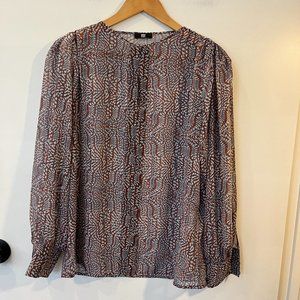 NWOT Riani Multicoloured Long Sleeve Blouse Size 6